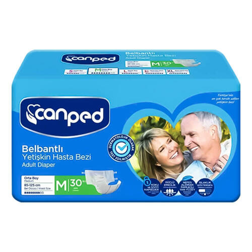 Canped Tekstil Yüzeyli Belbantlı Medium 30 Adet - 1