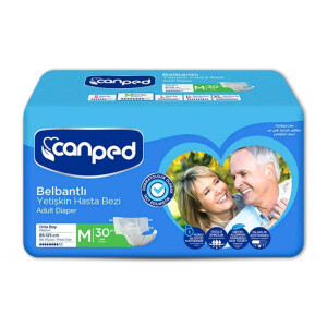 Canped Tekstil Yüzeyli Belbantlı Medium 30 Adet - Canped