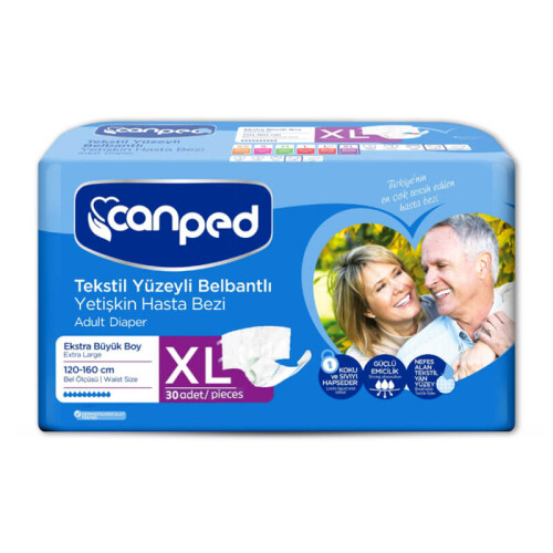 Canped Tekstil Yüzeyli Belbantlı XLarge 30 Adet - 1