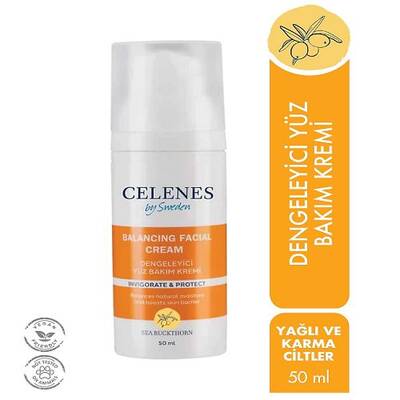 Celenes By Sweden Celenes Sea Buckthorn Dengeleyici Yüz Kremi 50 ml - Yağlı Cilt ve Karma Ciltler - 1