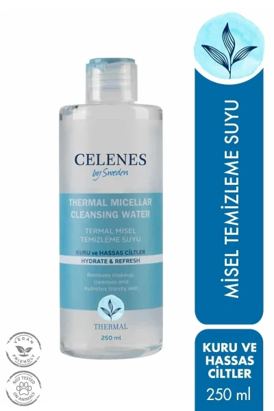 Celenes By Sweden Celenes Thermal Misel Temizleme Suyu 250 ml - Kuru ve Hassas Ciltler - 1