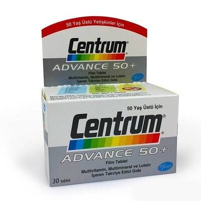 Centrum Advance 50+ Multivitamin 30 Film Tablet (Yetişkinler için) - 1