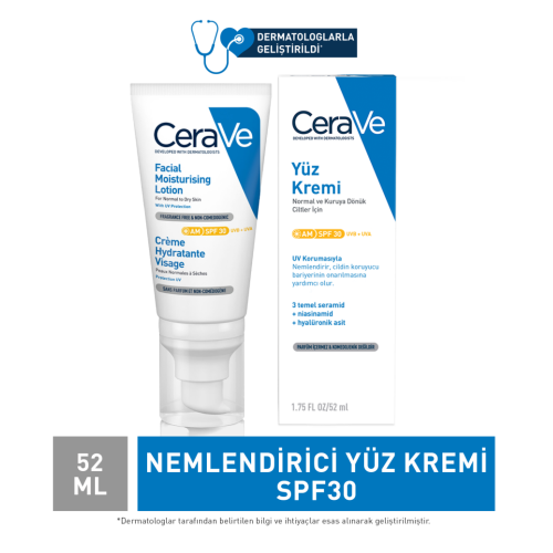 Cerave Nemlendirici Yüz Kremi SPF30 52 ml - 1