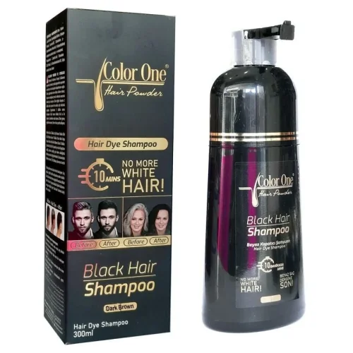 Color One Saç Siyahlaştırıcı Şampuan Boya 300 ml - Dark Brown - 1