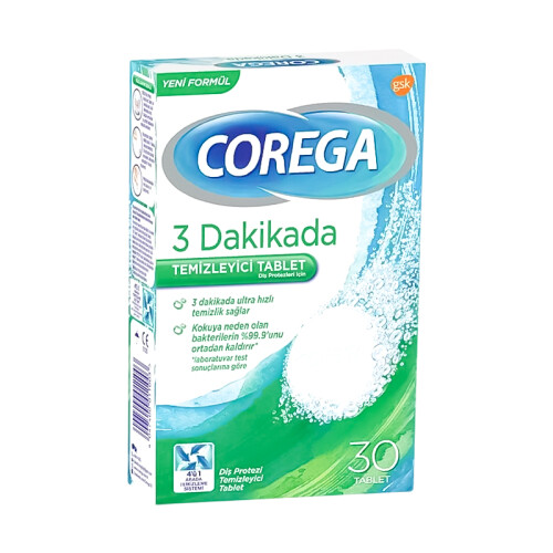 Corega Diş Protezi Temizleyici 30 Tablet - 1