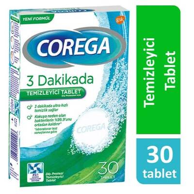 Corega Diş Protezi Temizleyici 30 Tablet - 1