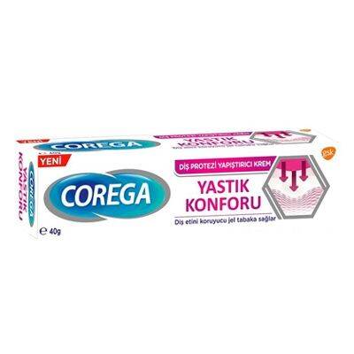 Corega Diş Protezi Yapıştırıcı Krem Yastık Konforu 40 gr - 1