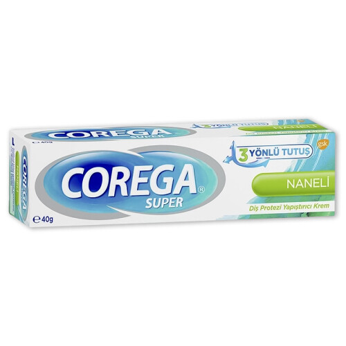 Corega Süper Naneli Diş Protezi Yapıştırıcı Krem 40 gr - 1