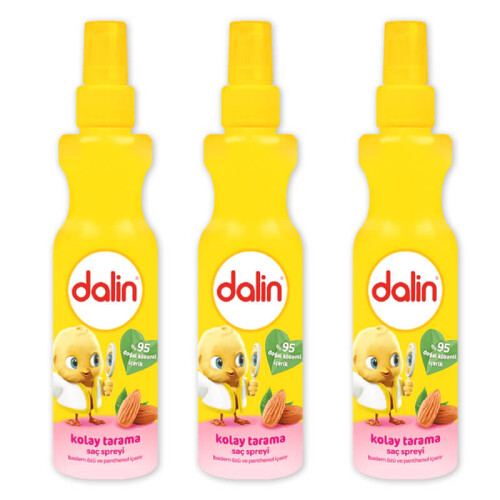 Dalin Kolay Tarama Spreyi Badem Yağlı 200 ml 3'lü Avantaj Paketi - 1