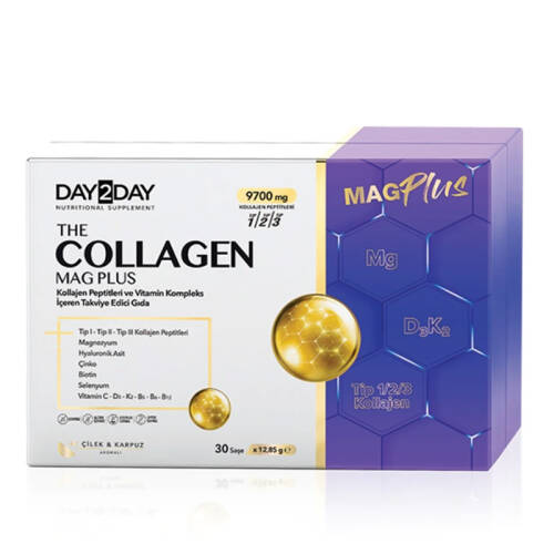 Day2Day Collagen Mag Plus Çilek Karpuz Aromalı 30 Saşe - 1