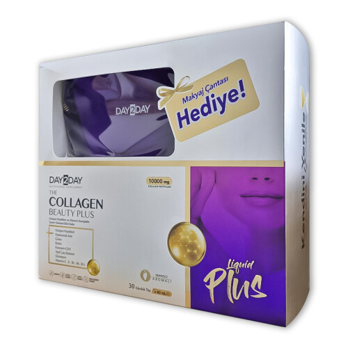 Day2Day Collagen Plus Lıkıt 30 Tup 40 Ml Makyaj Çantası Hediye - 1