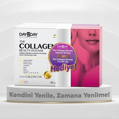 Day2day The Collagen Beauty Intense 30 Şase + The Colagen Beauty Likit Tüp 14'lü Hediye - 1