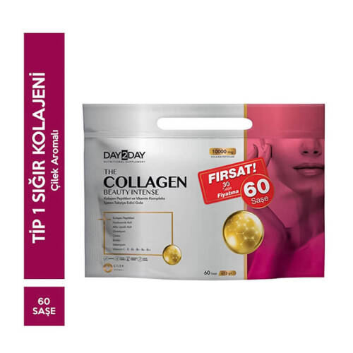 Day2Day The Collagen Beauty Intense Çilek Aromalı 60 Saşe - 1