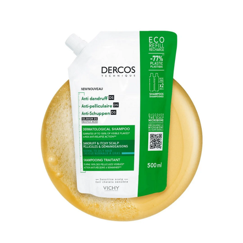 Dercos Anti-Dandruff Kepek Karşıtı Bakım Şampuanı - Kuru Saçlar - Yeniden Dolum Paketi 500 ml - 1