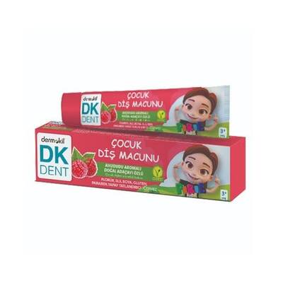 Dermokil Dent Vegan Pırıl Ahududu Aromalı Florürsüz Çocuk Diş Macunu 50 ml - 1
