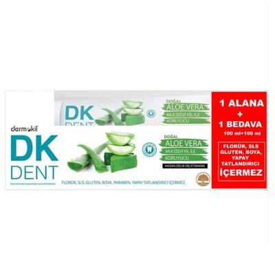 Dermokil Diş Macunu Aloe Vera 100 ml + 100 ml - 1