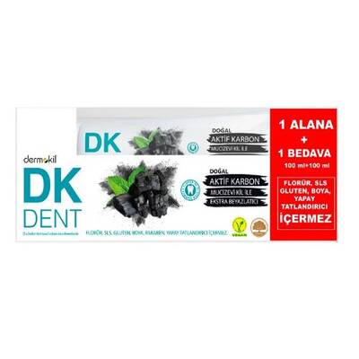 Dermokil Diş Macunu Karbon 100 ml + 100 ml - 1