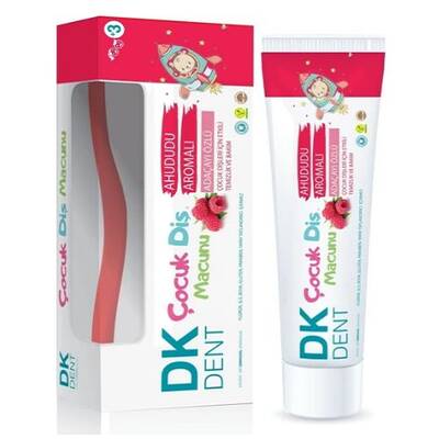 Dermokil DK Dent 7 Ahududu Çocuk Diş Macunu 75 ml - Diş Fırçası Hediyeli - 1