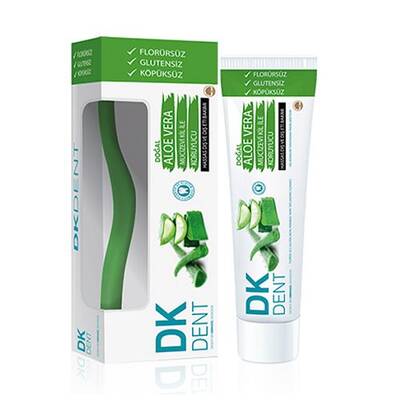 Dermokil DK Dent 7 Aloe Vera Diş Macunu 75 ml - Diş Fırçası Hediyeli - 1
