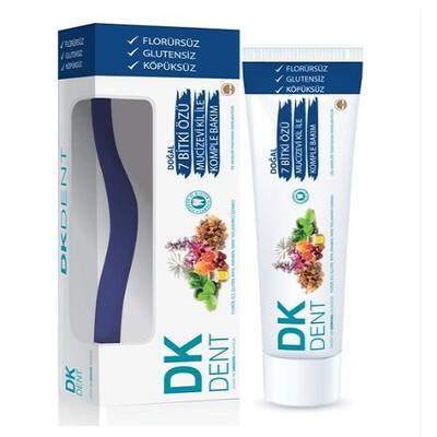 Dermokil DK Dent 7 Bitki Özlü Diş Macunu 75 ml - Diş Fırçası Hediyeli - 1