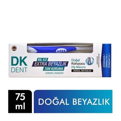 Dermokil DK Dent Ekstra Beyazlık Diş Macunu 75 ml + Diş Fırçası Hediyeli - 1