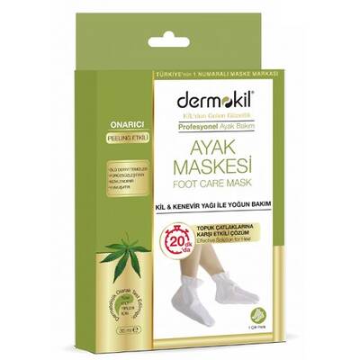 Dermokil Kil ve Kenevir Yağlı Peeling Etkili Ayak Maskesi 35 ml - 1