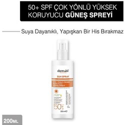 Dermokil Sun Sprey - Çok Yönlü Yüksek Koruyucu Güneş Spreyi SPF50 200 ml - 2