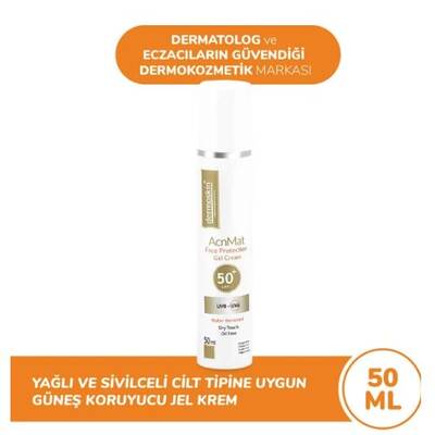 Dermoskin Acne Mat Face Protection Gel Cream Spf 50+ 50 ml - 1