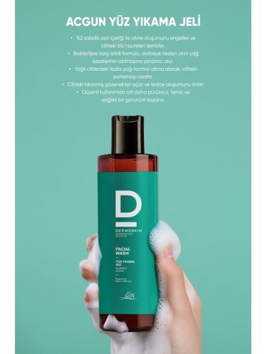 Dermoskin Acnegun Yüz Yıkama Jeli 200 ml - 2
