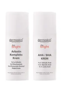 Dermoskin Be Bright AHA/BHA Krem 33 ml + Be Bright Arbutin Kompleks Krem 33 ml