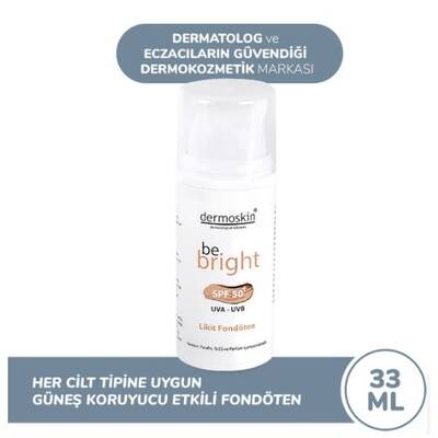 Dermoskin Be Bright SPF50+ Likit Fondöten Light 33 ml - 1