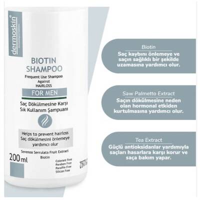 Dermoskin Biotin Shampoo Erkeklere Özel 200 ml - 2