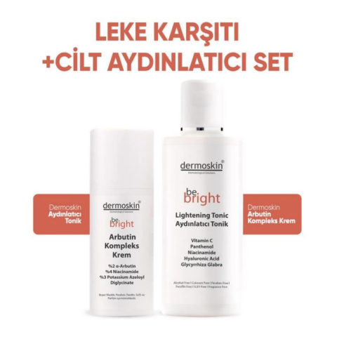 Dermoskin Leke Karşıtı Set-Arbutin Krem+Aydınlatıcı Tonik - 1