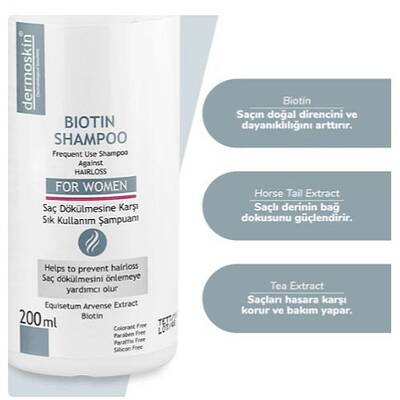 Dermoskin Medobiocomplex-K 60 Kapsül+Biotin Shampoo 200 ml Hediye - 3