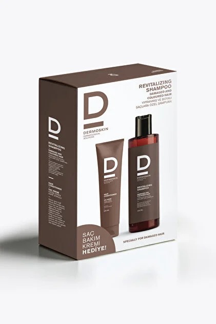Dermoskin Yıpranmış ve Boyalı Saçlara Özel Şampuan 200 ml Saç Bakım Kremi 75 ml Hediyeli