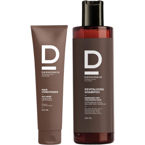 Dermoskin Yıpranmış ve Boyalı Saçlara Özel Şampuan 200 ml Saç Bakım Kremi 75 ml Hediyeli - 2