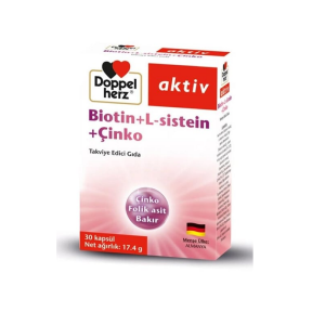 Doppelherz Biotin + L-Sistein + Çinko 30 Kapsül