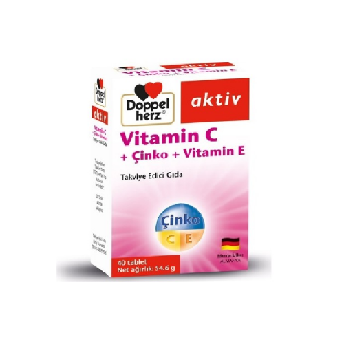 Doppelherz Vitamin C + Çinko + Vitamin E 40 Tablet - 1