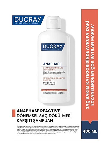 Ducray Anaphase Anti Hair Loss Growth Şampuan 400 ml - 1