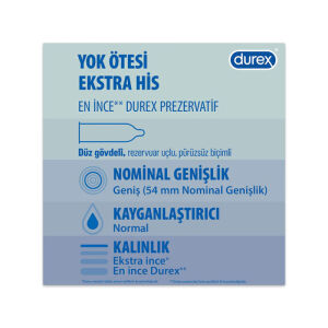 Durex Yok Ötesi Ekstra İnce Ekstra His 10'lu Prezervatif - 2