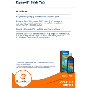 Dynavit Balık Yağı Şurubu Portakal Aromalı 150 ml - 3