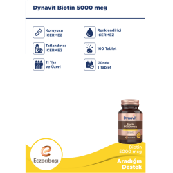 Dynavit Biotin 5000 mcg 100 Tablet - 4