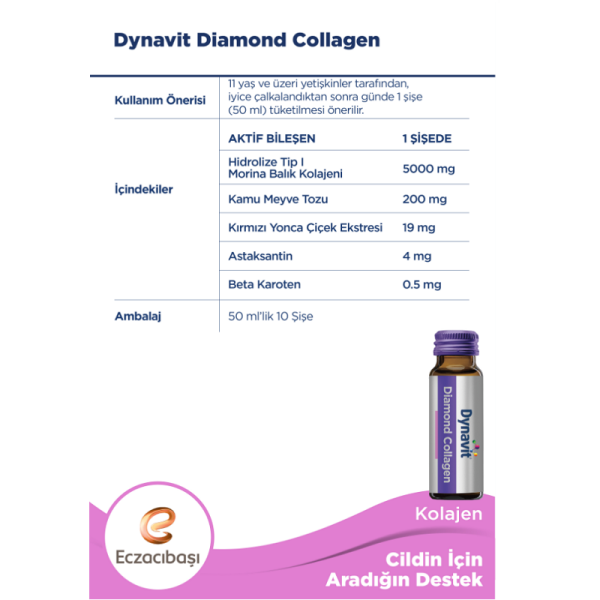 Dynavit Diamond Collagen 50 ml x 10 Şişe - 3