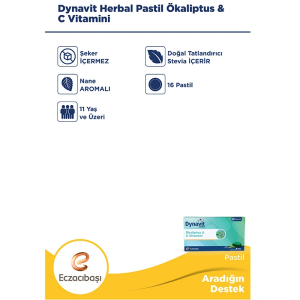 Dynavit Herbal Mentol & Okaliptus 16 Pastil - 3