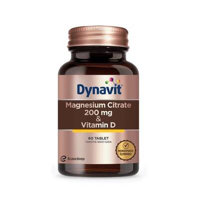 Dynavit Magnesium Citrate 200 mg & Vitamin D 60 Tablet - 1
