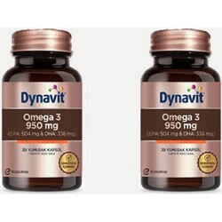 Dynavit Omega 3 950 mg 30 Yumuşak Kapsül 2'li Paket