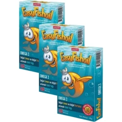 EasyFishoil Omega 3 Çiğnenebilir 30 Jel Tablet 3 Adet