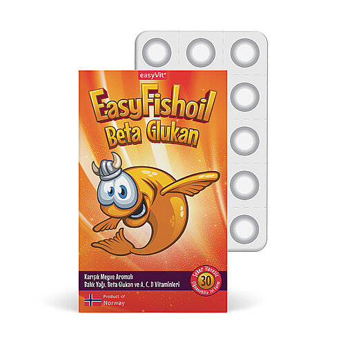 EasyFishoil Beta Glukan Karışık Meyve Aromalı 30 Jel Tablet - 2