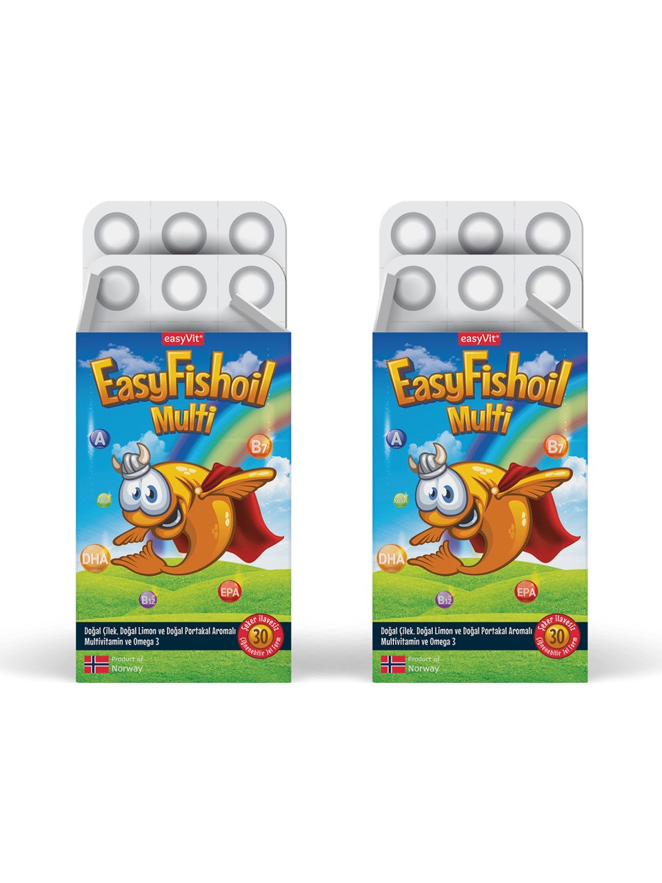 EasyFishoil Multi Omega 3 Çiğnenebilir 30 Jel Tablet 2 Adet