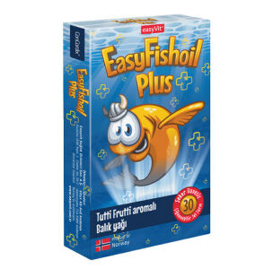 EasyFishoil Plus Balık Yağı Tutti Frutti Aromalı 30 Çiğnenebilir Jel